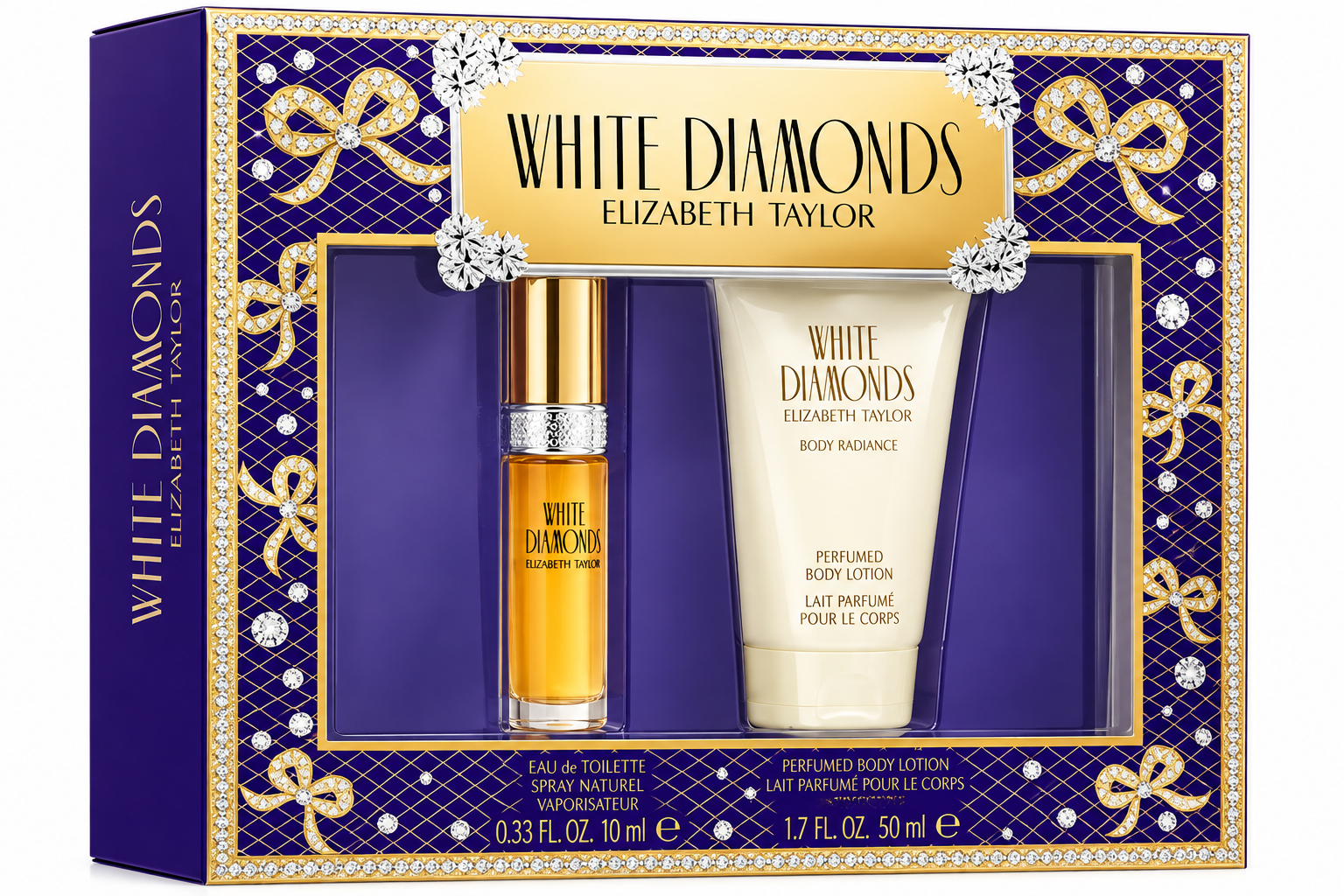 Elizabeth Taylor White Diamonds 2pc Set 10ml Edt Women