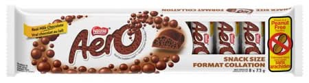 Nestle Aero Snack Size Milk Chocolate 8 x 7.3g
