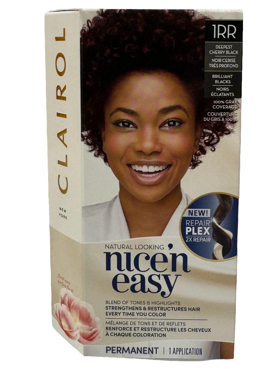 Clairol Nice'n Easy Repair Plex Hair Colour, 1RR Deepest Cherry Black