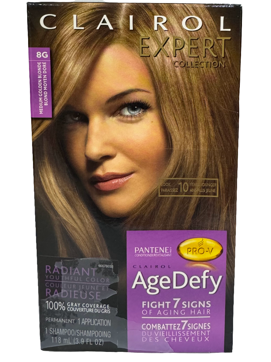 Clairol Age Defy Hair Colour, 8G Medium Golden Blonde