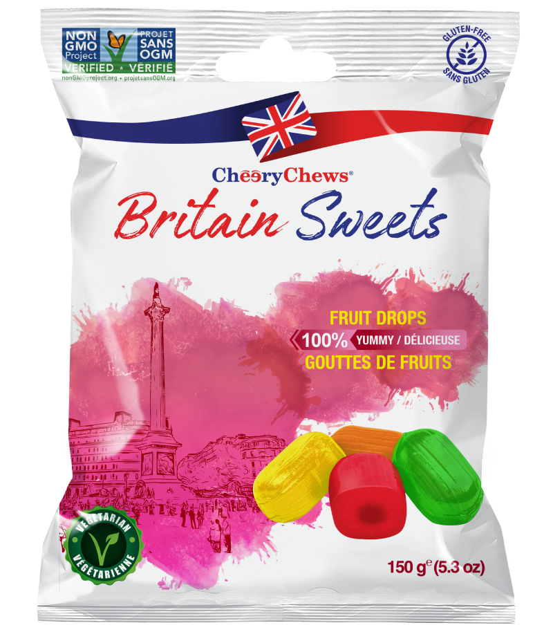 Cheery Chews Britain Sweets 150g -  Fruit Drops
