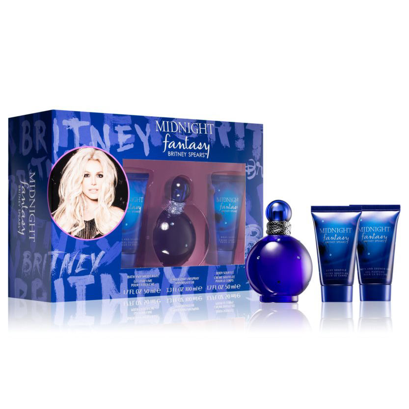 Britney Spears Midnight Fantasy 3pc Set 100ml EDP Women (Unboxed)