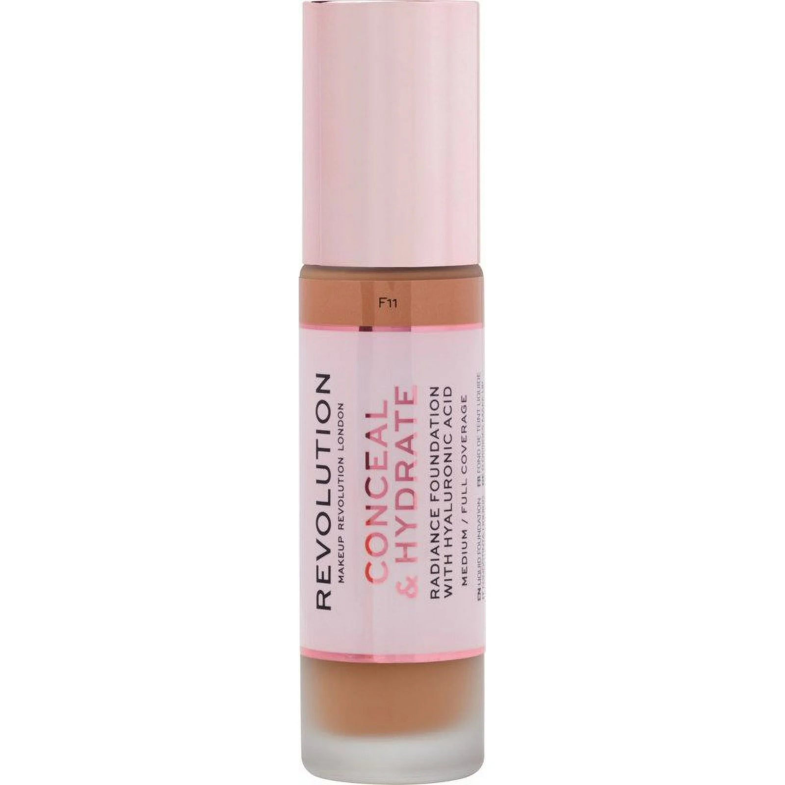 Revolution Conceal & Hydrate Radiance Foundation with Hyaluronic Acid 23ml - F11