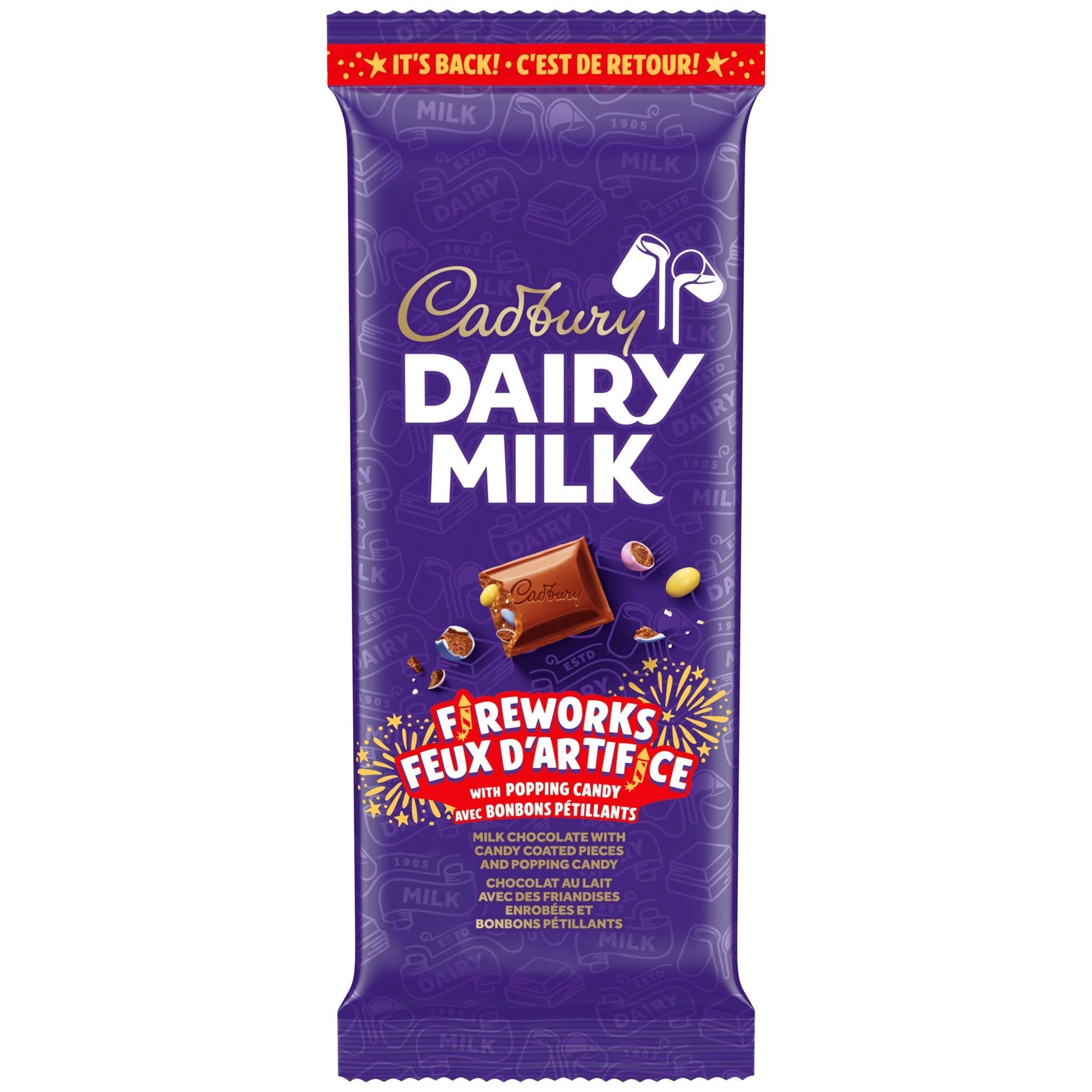 Cadbury Dairy Milk Fireworks with Popping Candy 90g