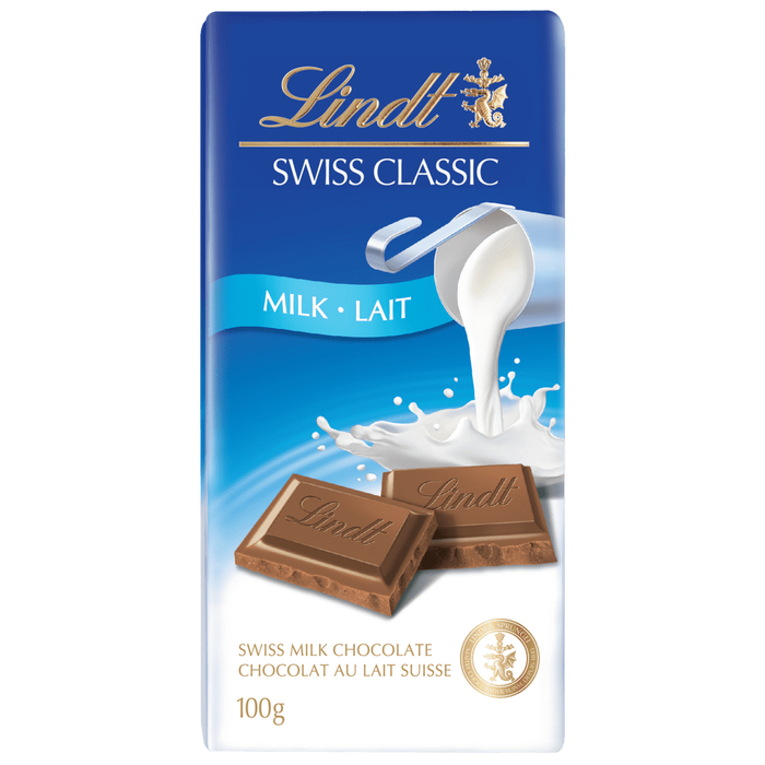 Lindt Swiss Classic Milk Chocolate Bar 100g