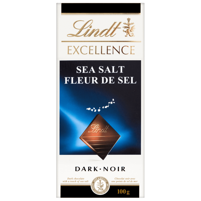Lindt Excellence Sea Salt Dark Chocolate Bar 100g