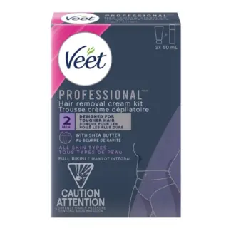 Veet Professional Full Bikini Hair Removal Cream Kit 2 x 50ml