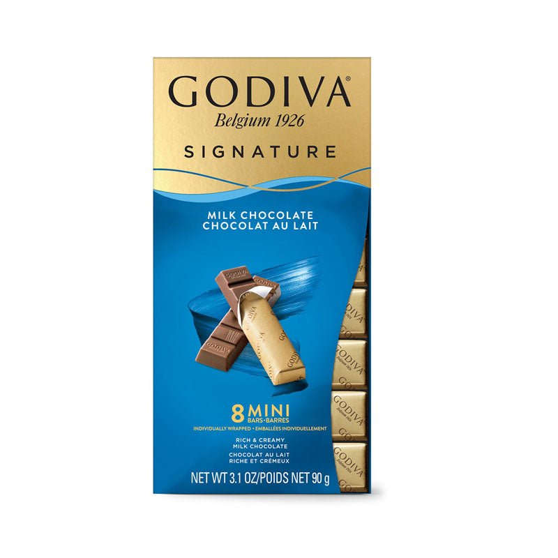 Godiva Milk Chocolate 8 Mini Bars 90g