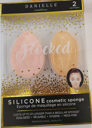 Danielle Creations Flocked Silicone Cosmetic Sponge 2 Piece