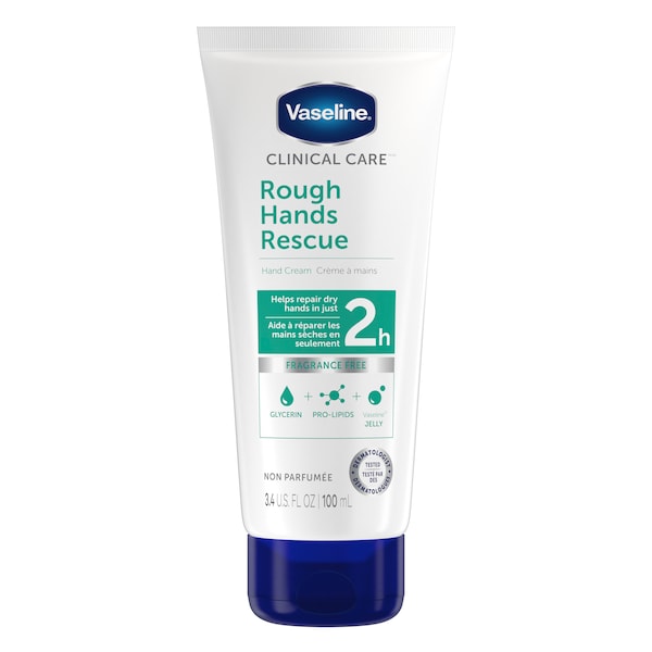 Vaseline Clinical Care Rough Hands Rescue Fragrance Free Hand Cream 100ml