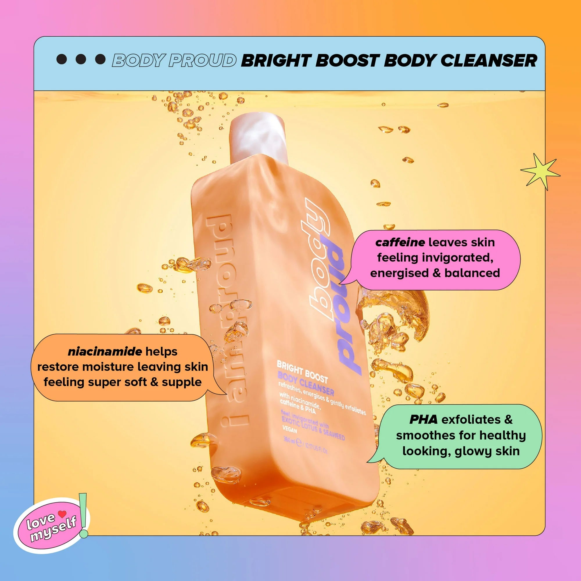 Lottie Body Proud Bright Boost Body Cleanser 360ml