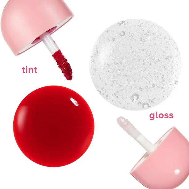 Lottie Twisted Heart Lip Tint & Lipgloss Duo 2X 2.05g - Love Glaze