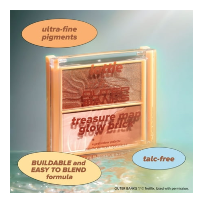 Lottie Outer Banks Treasure Map Glow Brick Eyeshadow Palette 8g