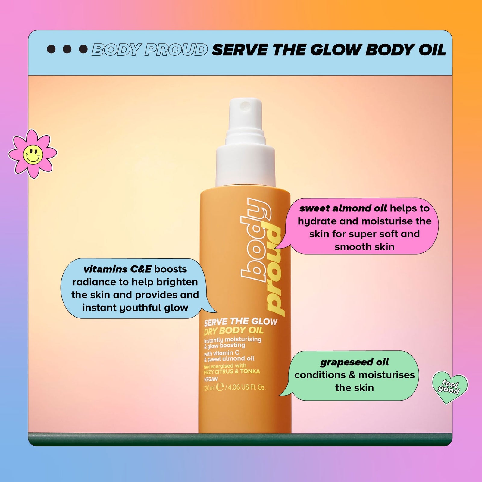 Lottie Body Proud Serve The Glow Dry Body Oil 120ml