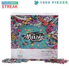 Puzzlement Streak Music 1000 pieces Varnish Puzzle Surface