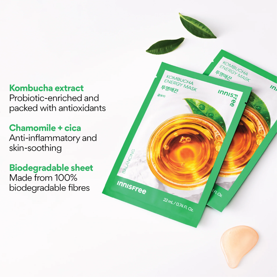 Innisfree Energy Sheet Mask - Kombucha (1 sheet)