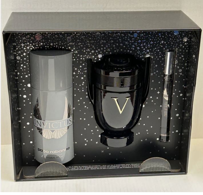 Paco Rabanne Invictus Victory Elixir Parfum Intense 3pc Set 100ml Men