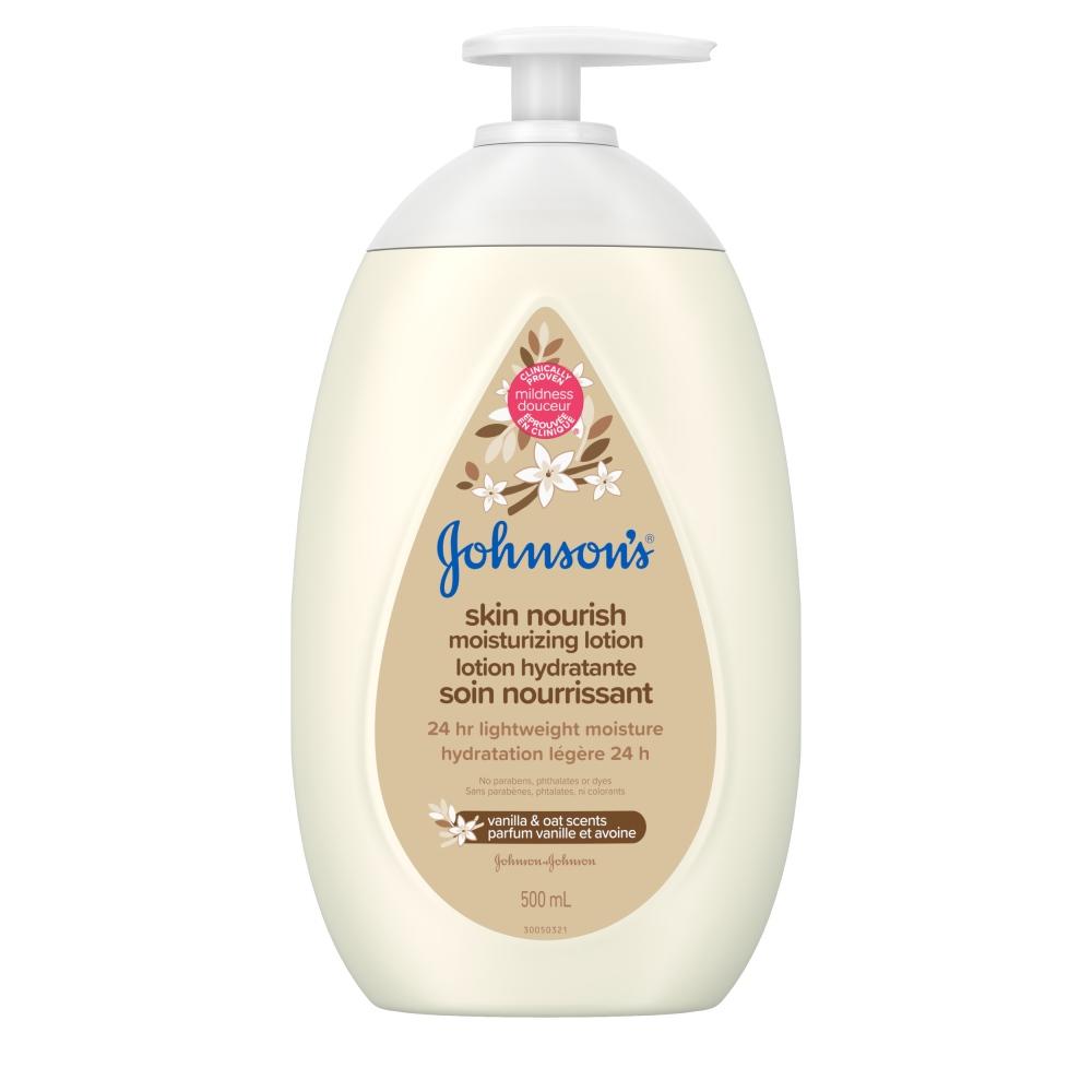 Johnsons Skin Nourish Moisturizing Lotion Vanilla & Oat Scents 500ml