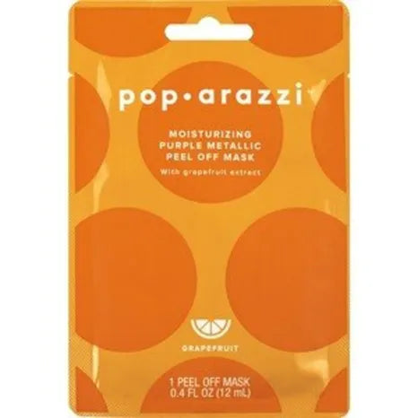 Pop.arazzi Moisturizing Purple Metallic Peel Off Mask 1pc - Grapefruit