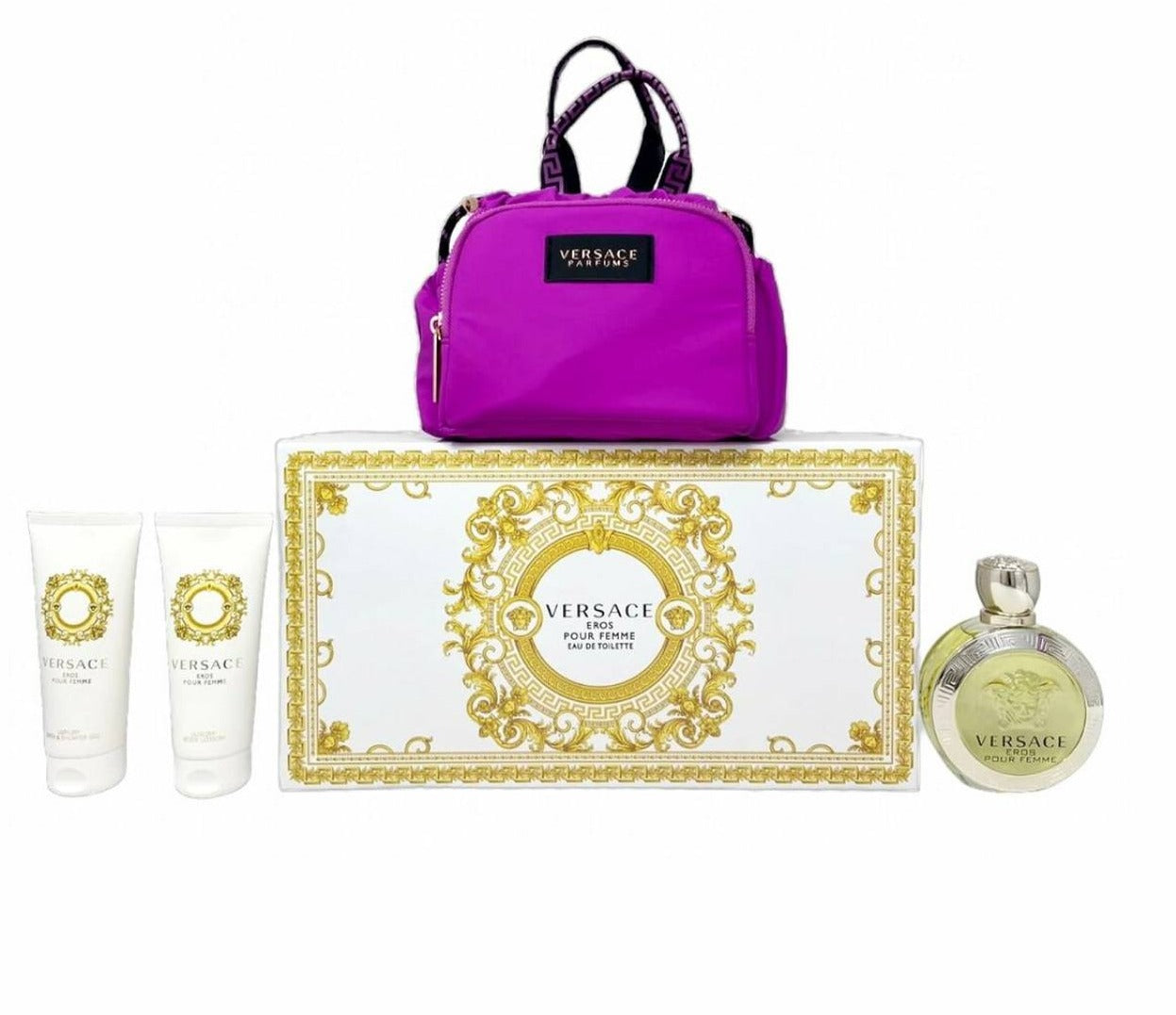 Versace Eros Pour Femme 4pc Set 100ml EDT Women