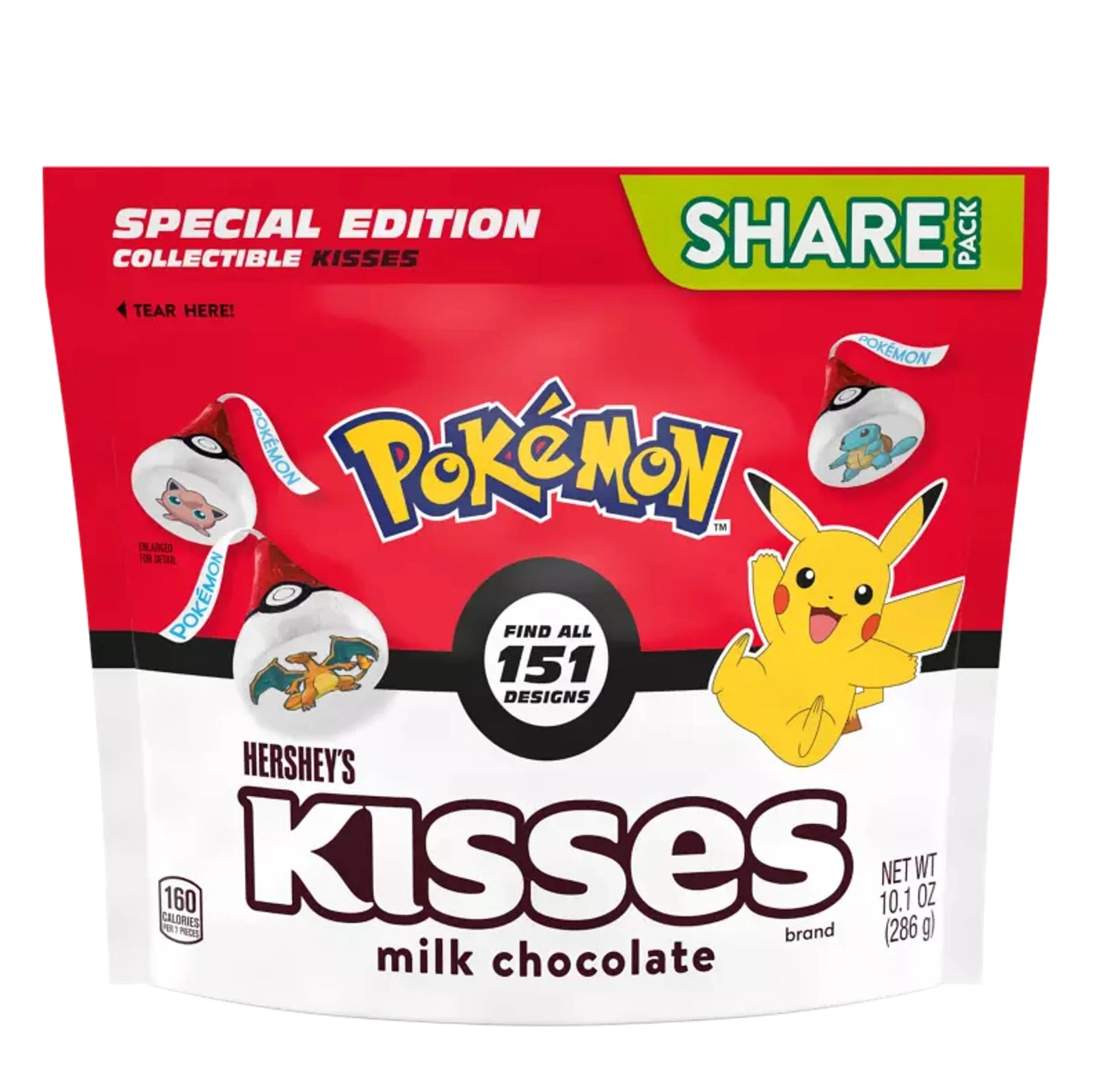Hershey's Kisses Milk Chocolate Pokemon Edition 286g (Share Pack)