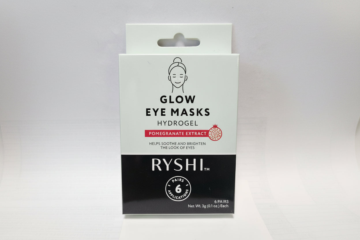 RYSHI Glow Eye Masks Hydrogel Pomegranate Extract - 6 Pairs
