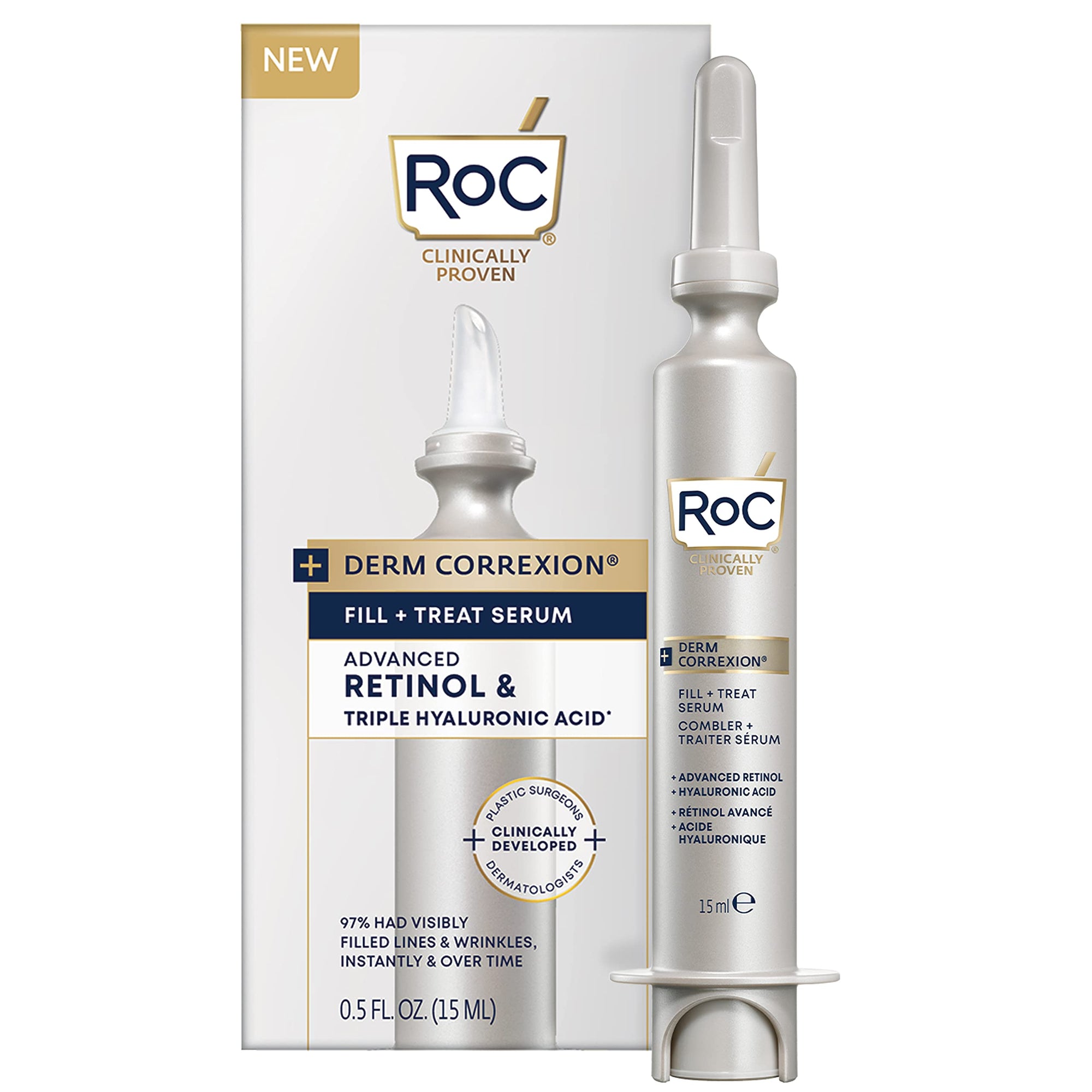 ROC Fill+ Treat Serum Advanced Retinol & Triple Hyaluronic Acid 15ml