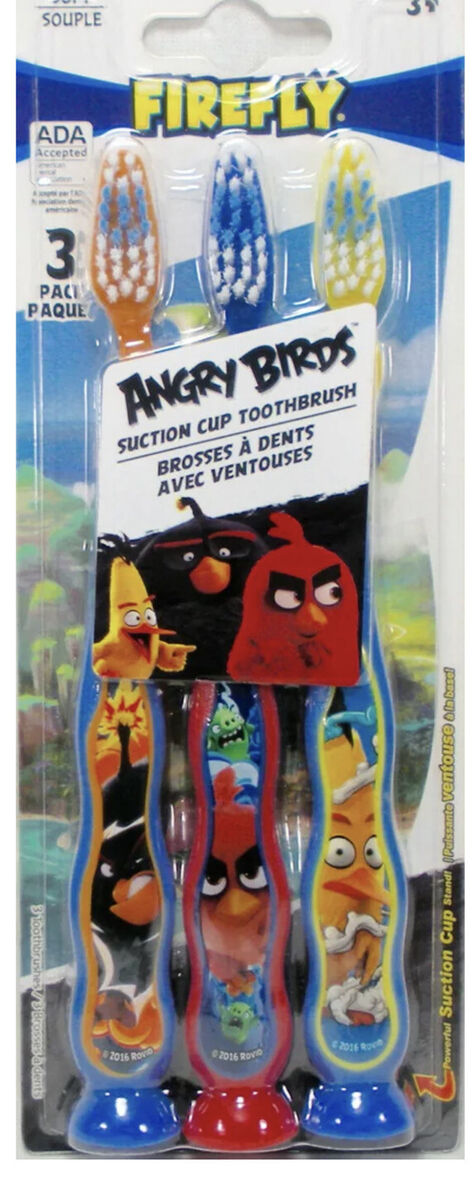 Firefly Angry Birds Toothbrush, Set of 3