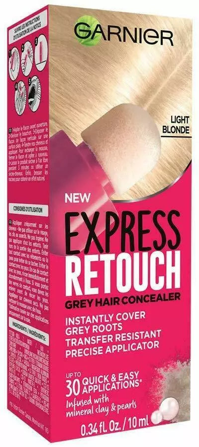 Garnier Express Retouch Gray Hair Concealer 10ml, Light Blonde