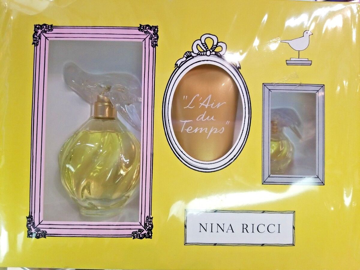 Nina Ricci L'air du Temps 3pc Set 100ml Edt Women (Slightly damaged box)
