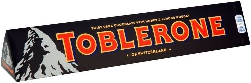 Toblerone 360g - Swiss Dark Chocolate w/ Honey & Almond Nougat