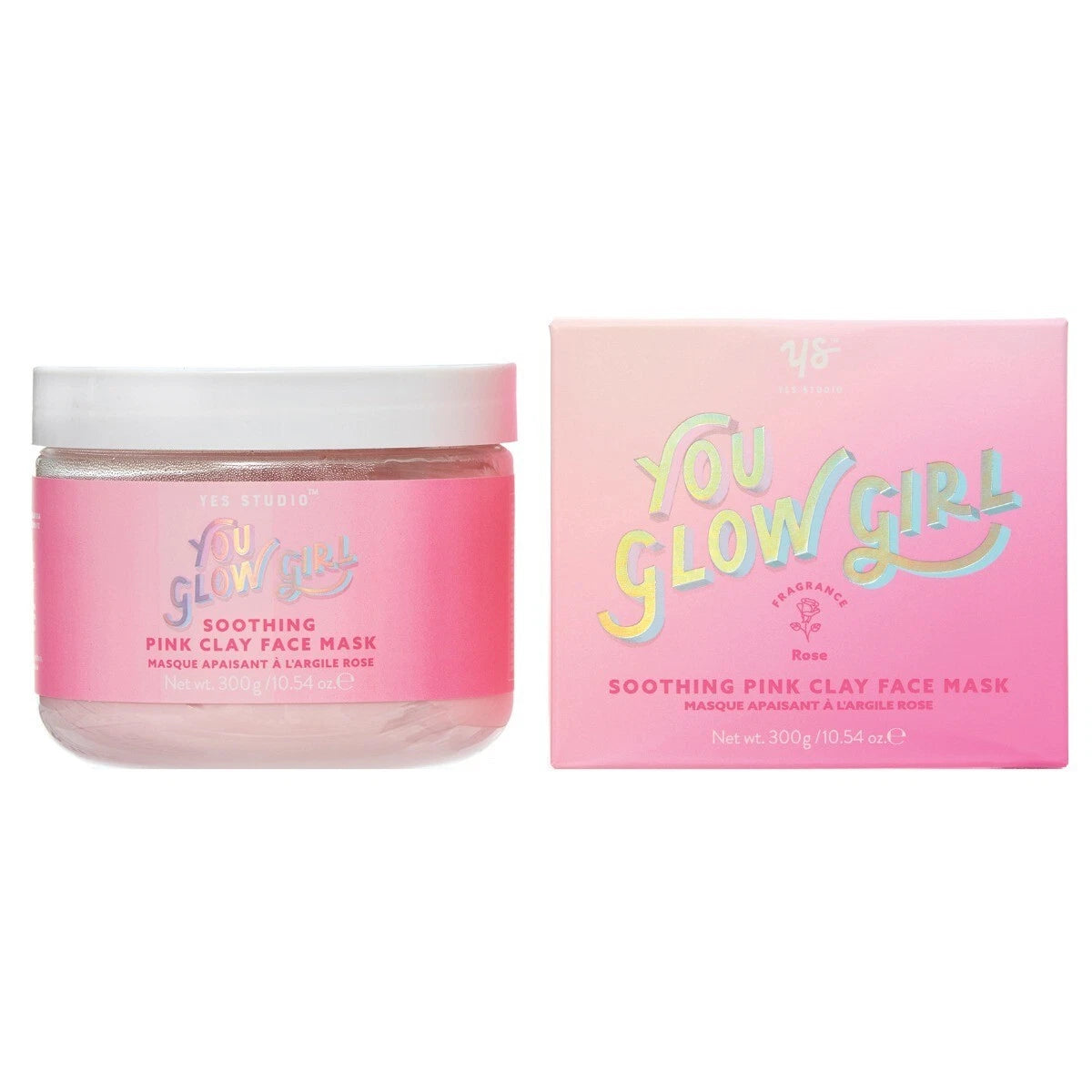 YES Studio You Glow Girl Soothing Pink Clay Face Mask 300g