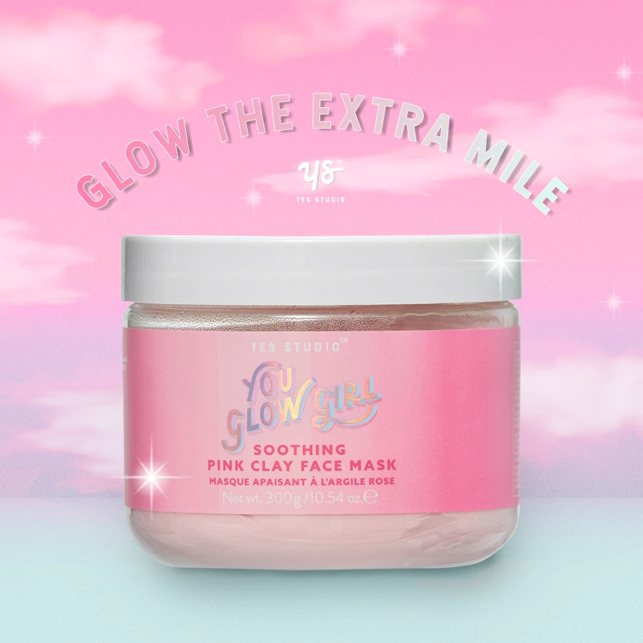 YES Studio You Glow Girl Soothing Pink Clay Face Mask 300g