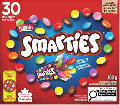 Nestle Smarties Candy Coated Milk Chocolate 30 Mini Boxes (300g)
