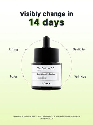 COSRX The Retinol oil 0.5 Super Vitamin E + Squalane 20ml