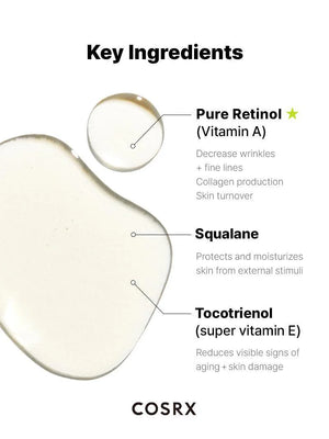 COSRX The Retinol oil 0.5 Super Vitamin E + Squalane 20ml