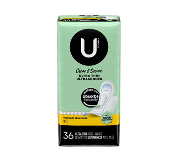 U by Kotex Clean & Secure Absorbs Instantly Regular (36 Ultra Thin Pads)