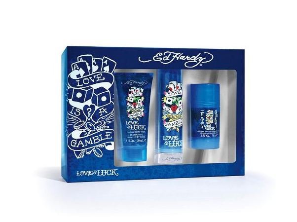 Ed Hardy Love & Luck 3pc Set 50ml EDT Men