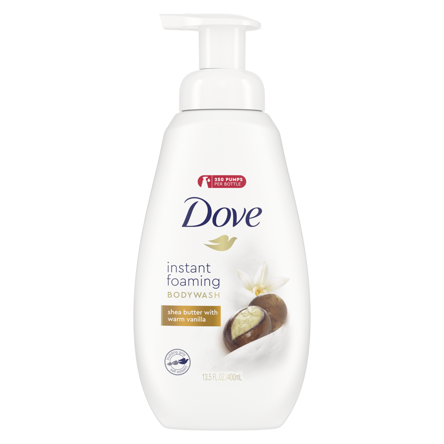 Dove Shea Butter Instant Foaming Body Wash 400ml