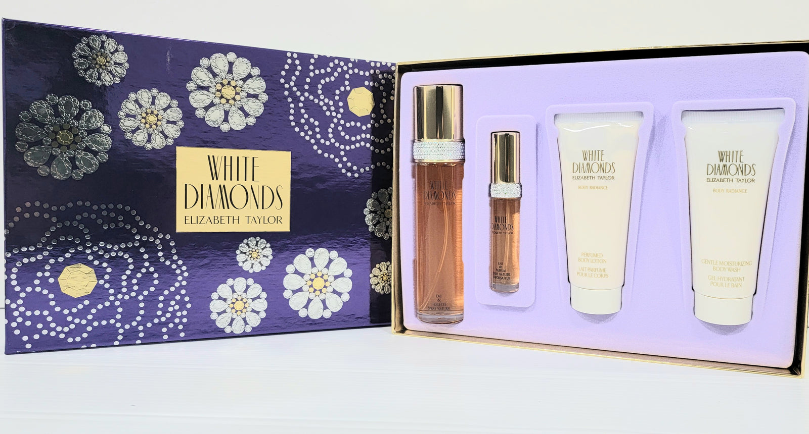 Elizabeth Taylor White Diamonds 4pc Set 100ml EDT Women