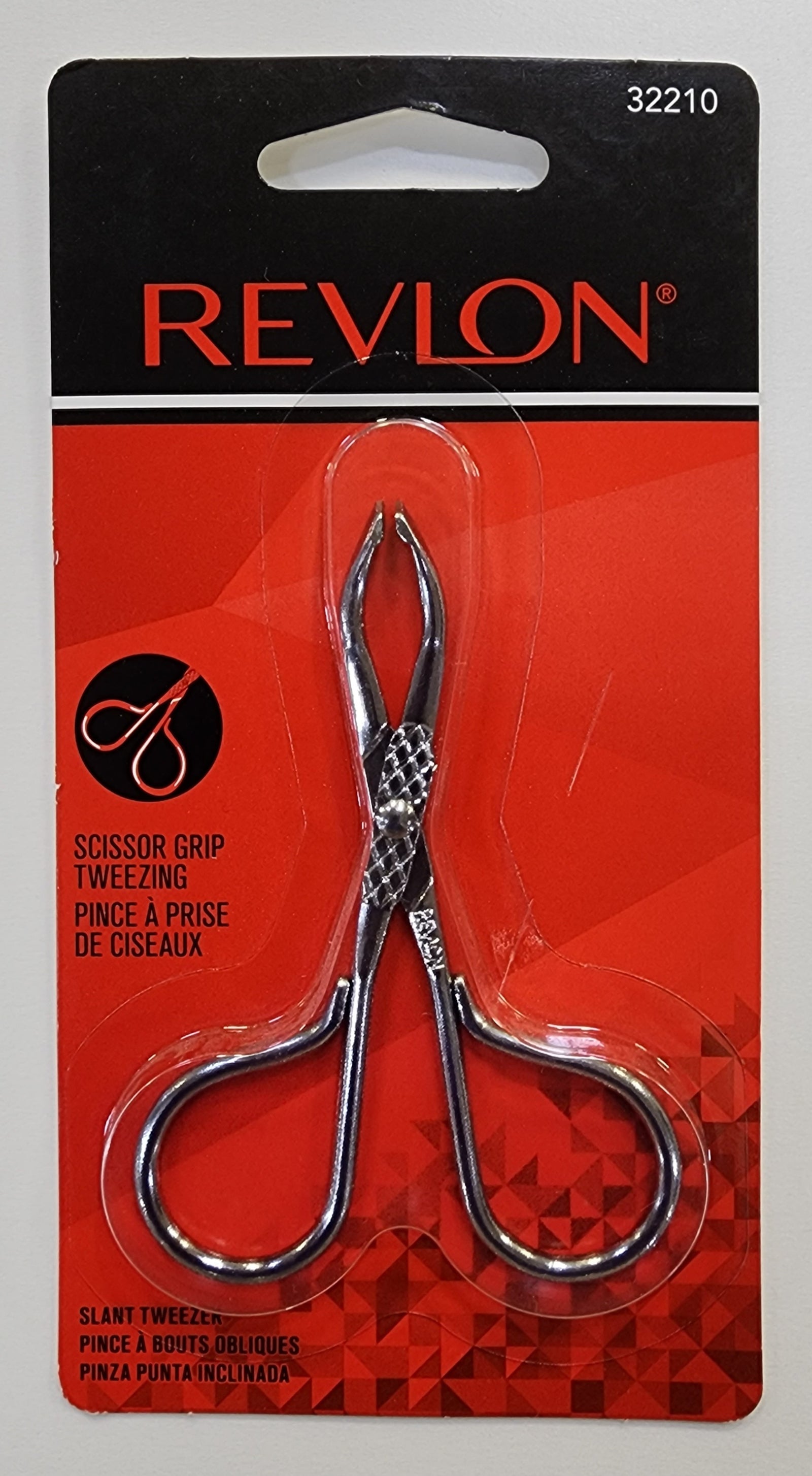 REVLON Slant Tweezer Scissor Grip Tweezing 32210
