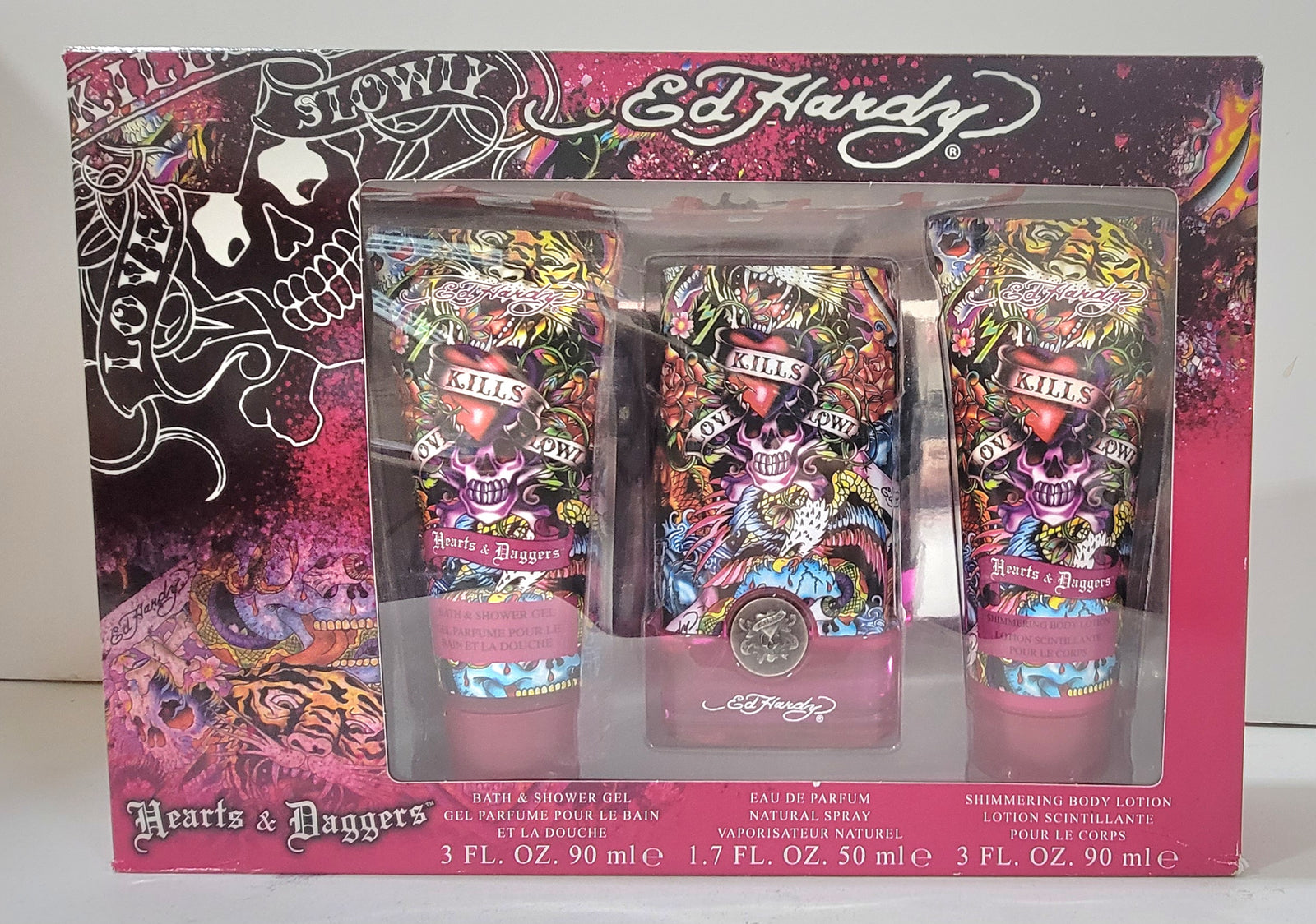 Ed Hardy Hearts and Daggers 3pc Set 50ml EDP Women