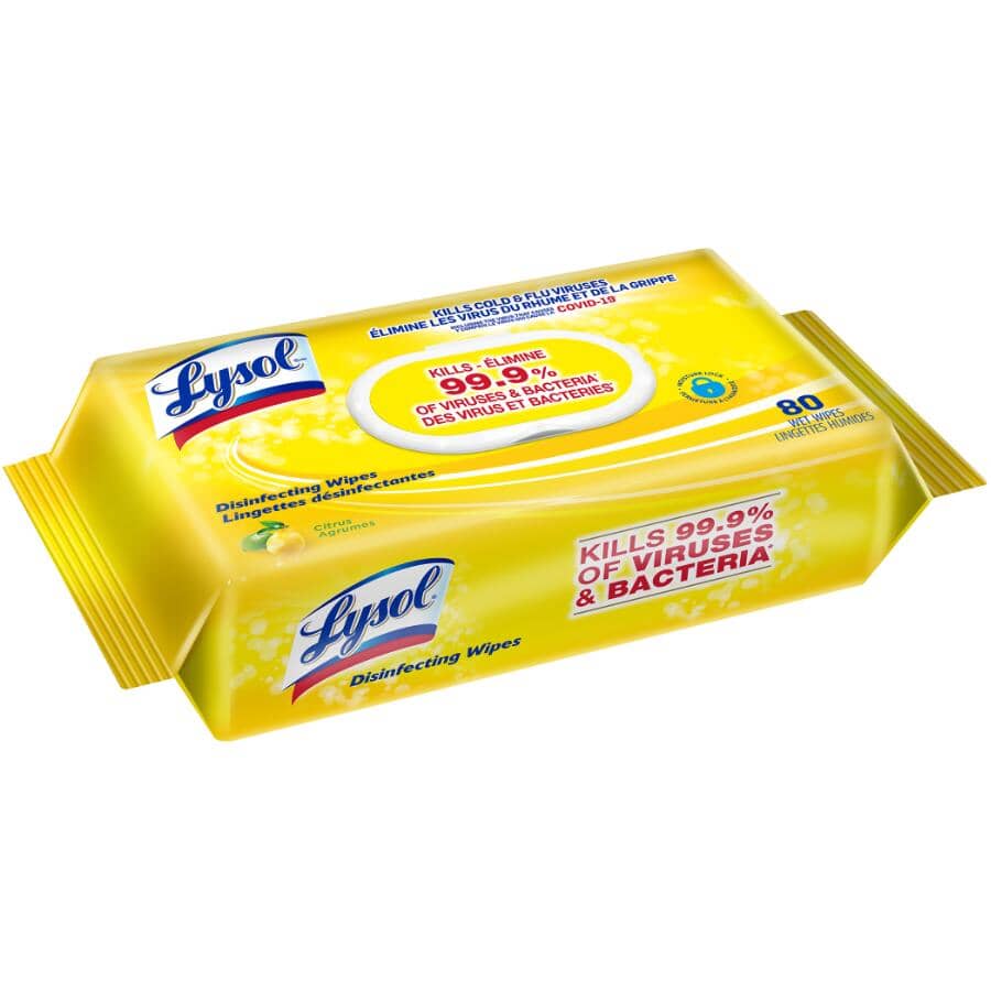 Lysol Disinfecting Citrus 80 Wet Wipes