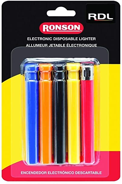 Ronson Electronic Disposable Lighter 5 Pack