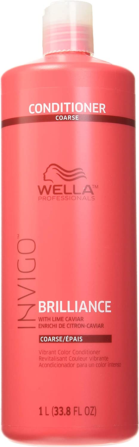 Wella Professionals Invigo Brilliance w/ Lime Caviar for Coarse Hair Conditioner 1L (CURBSIDE PICKUP ONLY)