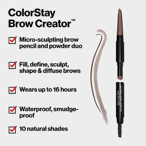 Revlon Colorstay Brow Creator Micro Tip Pencil, Powder & Brush