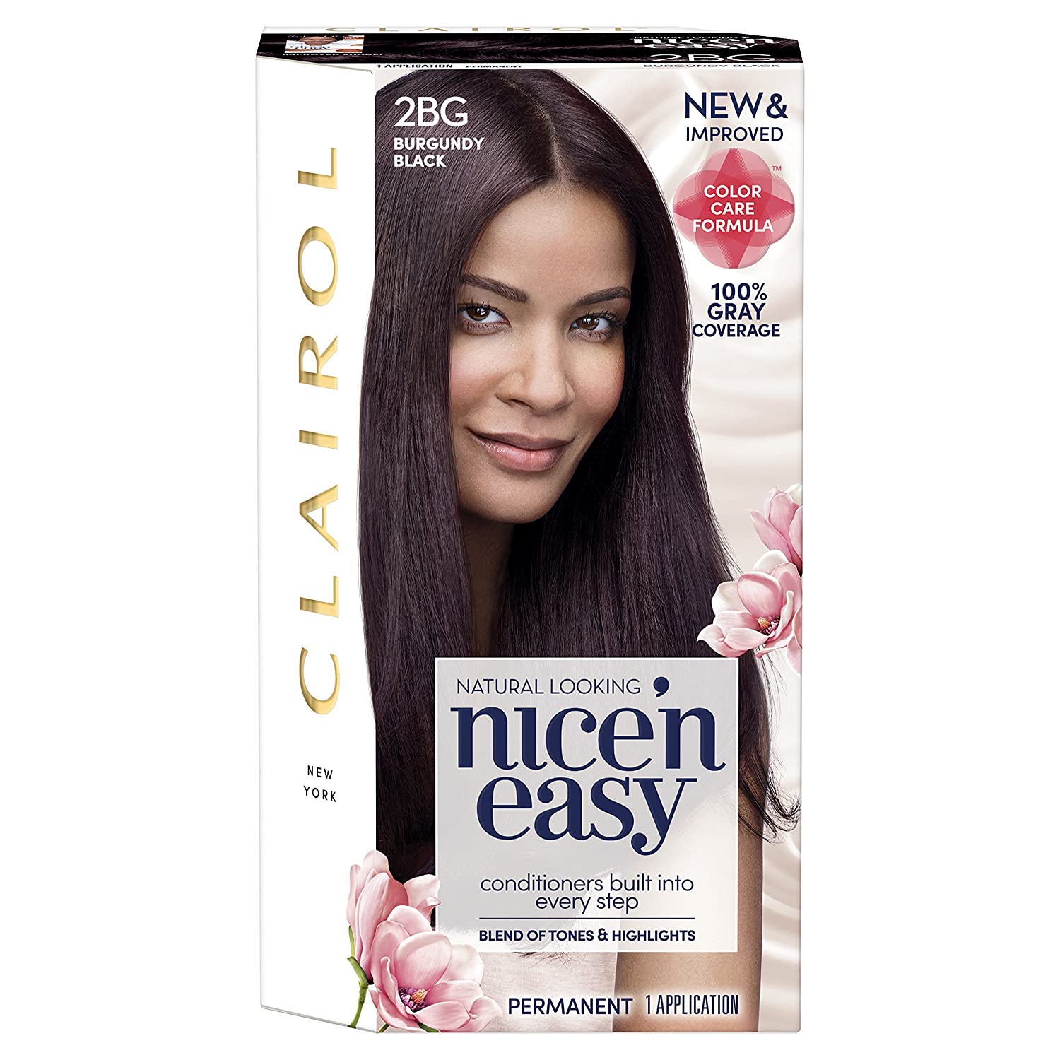 Clairol Nice 'n Easy Permanent Hair Dye 2BG Burgundy Black