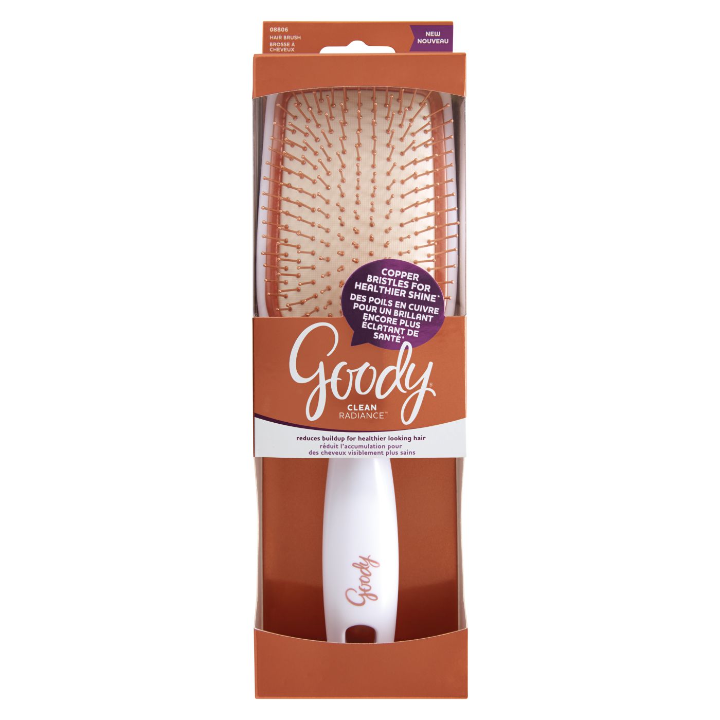 Goody Clean Radiance Square Paddle Brush Copper- 08806
