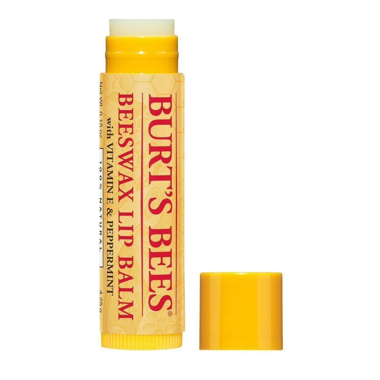 Burt's Bees Peppermint Beeswax Lip Balm with Vitamin E 4.25g