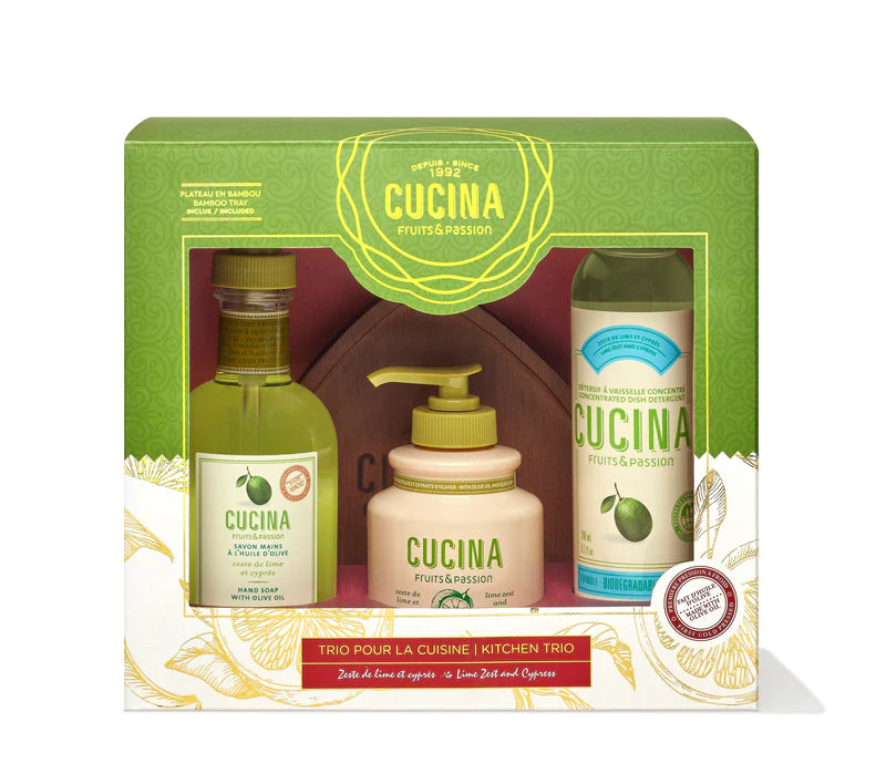Fruits & Passion Cucina Kitchen Trio Lime Zest and Cypress